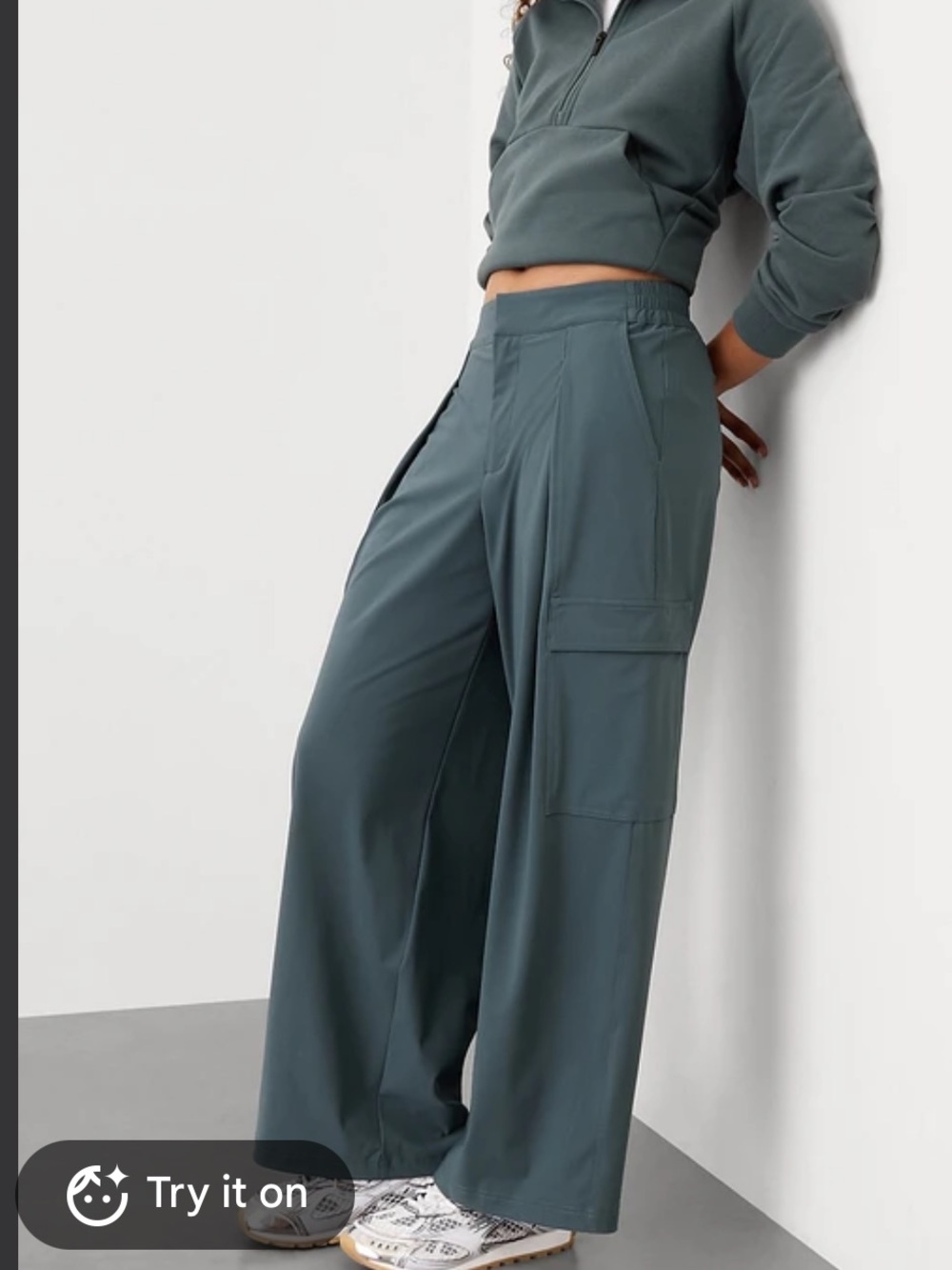 Athleta Wide-Leg Cargo Pants